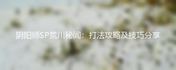 阴阳师SP荒川秘闻：打法攻略及技巧分享