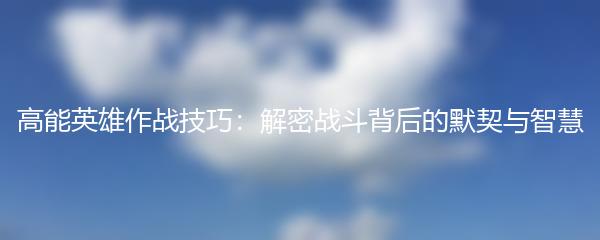 高能英雄作战技巧：解密战斗背后的默契与智慧