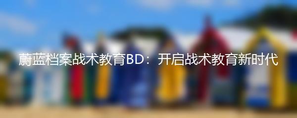蔚蓝档案战术教育BD：开启战术教育新时代