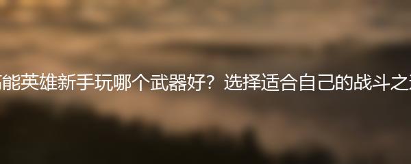 高能英雄新手玩哪个武器好？选择适合自己的战斗之道