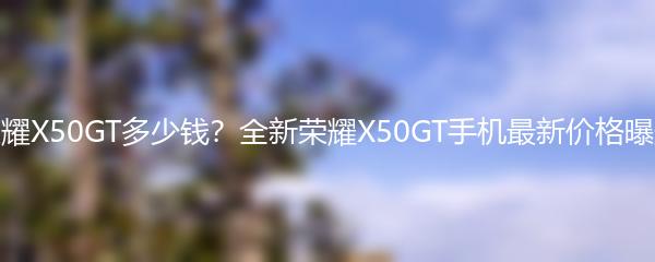 荣耀X50GT多少钱？全新荣耀X50GT手机最新价格曝光