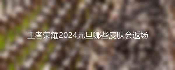 王者荣耀2024元旦哪些皮肤会返场