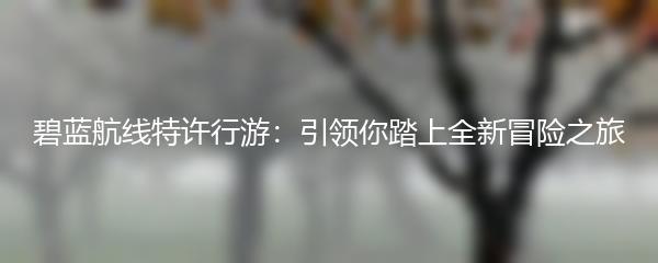 碧蓝航线特许行游：引领你踏上全新冒险之旅