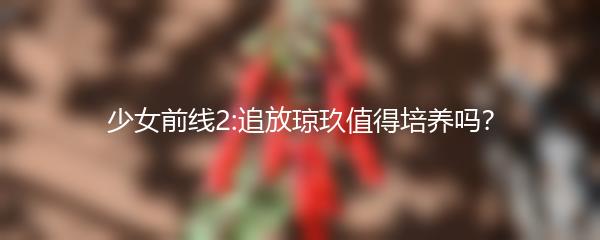 少女前线2:追放琼玖值得培养吗？