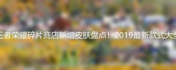 王者荣耀碎片商店新增皮肤盘点！2019最新款式大全