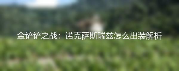 金铲铲之战：诺克萨斯瑞兹怎么出装解析