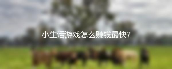 小生活游戏怎么赚钱最快？