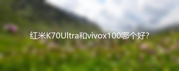 红米K70Ultra和vivox100哪个好？