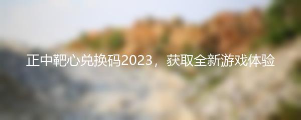 正中靶心兑换码2023，获取全新游戏体验