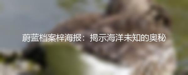 蔚蓝档案梓海报：揭示海洋未知的奥秘