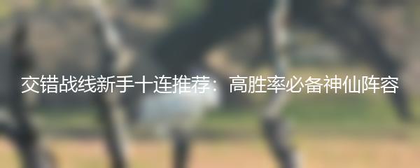 交错战线新手十连推荐：高胜率必备神仙阵容