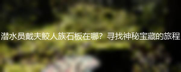 潜水员戴夫鲛人族石板在哪？寻找神秘宝藏的旅程