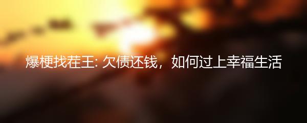 爆梗找茬王: 欠债还钱，如何过上幸福生活