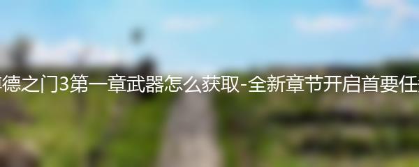 博德之门3第一章武器怎么获取-全新章节开启首要任务