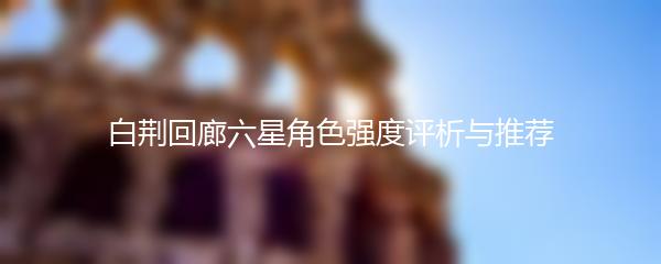 白荆回廊六星角色强度评析与推荐