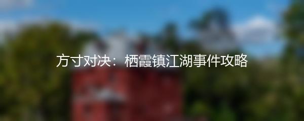 方寸对决：栖霞镇江湖事件攻略