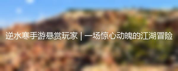 逆水寒手游悬赏玩家 | 一场惊心动魄的江湖冒险