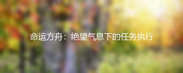 命运方舟：绝望气息下的任务执行