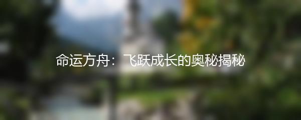 命运方舟：飞跃成长的奥秘揭秘