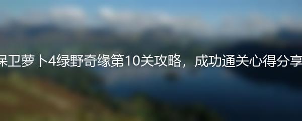 保卫萝卜4绿野奇缘第10关攻略，成功通关心得分享！