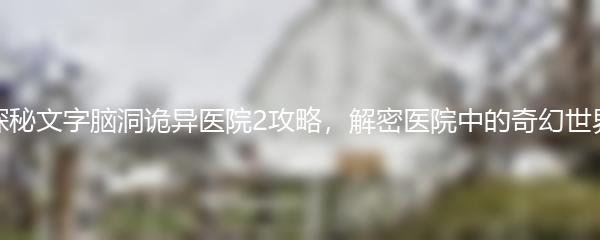 探秘文字脑洞诡异医院2攻略，解密医院中的奇幻世界