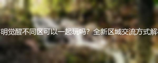 黎明觉醒不同区可以一起玩吗？全新区域交流方式解析