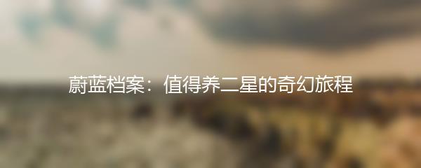 蔚蓝档案：值得养二星的奇幻旅程