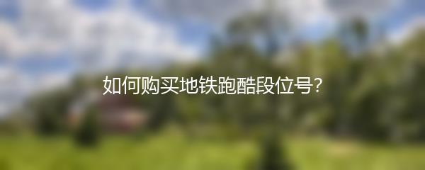 如何购买地铁跑酷段位号？