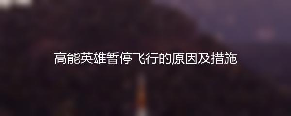 高能英雄暂停飞行的原因及措施