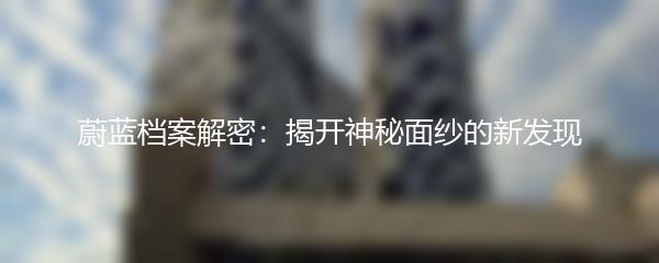 蔚蓝档案解密：揭开神秘面纱的新发现