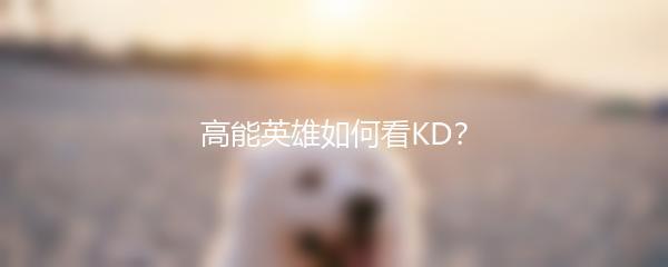 高能英雄如何看KD？