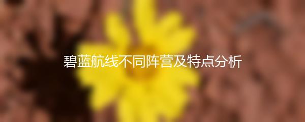 碧蓝航线不同阵营及特点分析