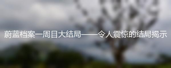 蔚蓝档案一周目大结局——令人震惊的结局揭示