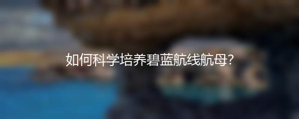 如何科学培养碧蓝航线航母？