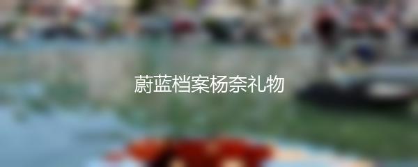 蔚蓝档案杨奈礼物