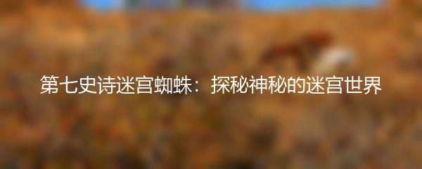 第七史诗迷宫蜘蛛：探秘神秘的迷宫世界