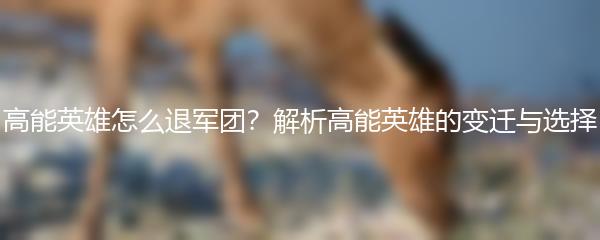 高能英雄怎么退军团？解析高能英雄的变迁与选择