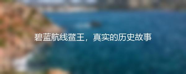 碧蓝航线鳖王，真实的历史故事