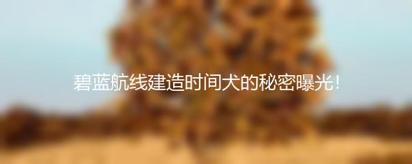 碧蓝航线建造时间犬的秘密曝光！