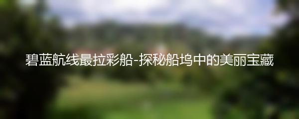 碧蓝航线最拉彩船-探秘船坞中的美丽宝藏