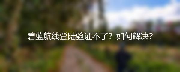 碧蓝航线登陆验证不了？如何解决？