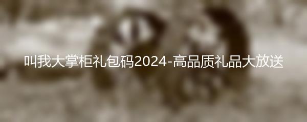 叫我大掌柜礼包码2024-高品质礼品大放送