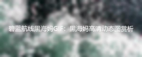 碧蓝航线黑海妈GIF：黑海妈高清动态图赏析