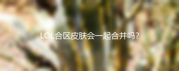 LOL合区皮肤会一起合并吗？