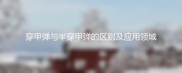 穿甲弹与半穿甲弹的区别及应用领域