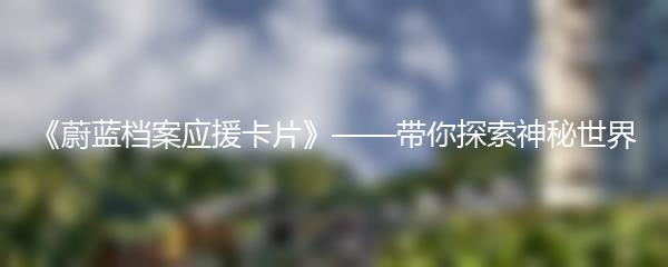 《蔚蓝档案应援卡片》——带你探索神秘世界