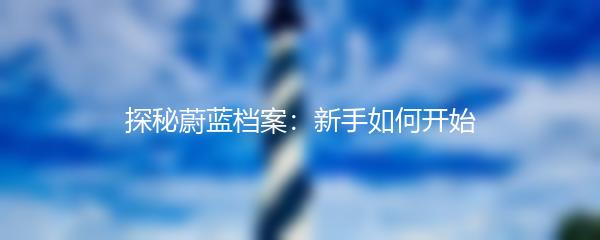 探秘蔚蓝档案：新手如何开始