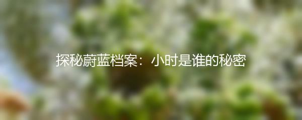 探秘蔚蓝档案：小时是谁的秘密