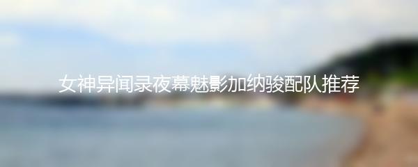 女神异闻录夜幕魅影加纳骏配队推荐