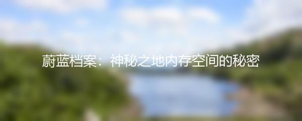 蔚蓝档案：神秘之地内存空间的秘密